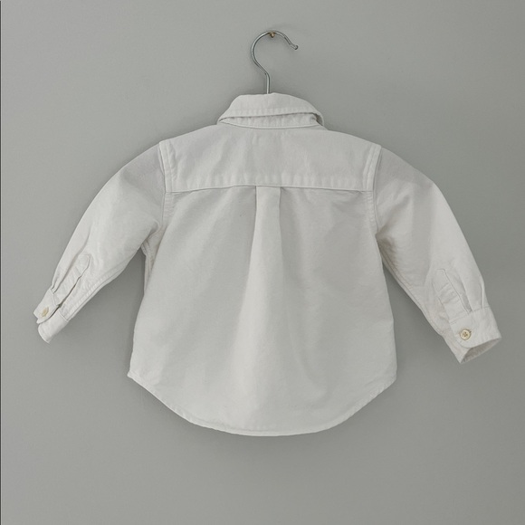 Ralph Lauren White Button-Down Long Sleeve Cotton Shirt with Polo Pony Size 9M - Picture 9 of 14
